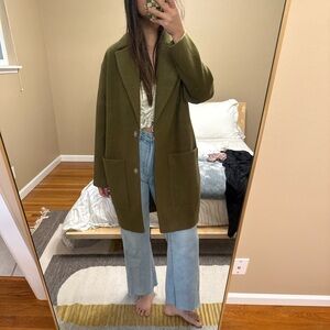 Topshop Tan / Moss Wool Blend Jacket Size 2